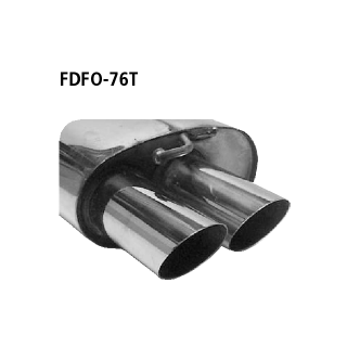Bastuck Endschalldämpfer mit Doppel-Endrohr 2x Ø 76 mm Ford Focus für FORD FOCUS (DAW, DBW) 1.8 Turbo DI / TDDi - 66 KW / FDFO-76T