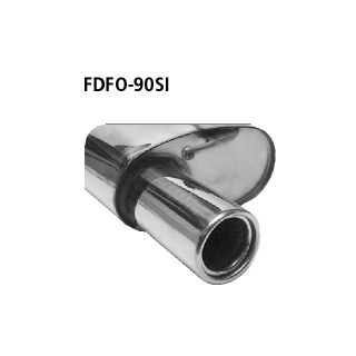 Bastuck Endschalldämpfer mit Einfach-Endrohr 1x Ø 90 mm Ford Focus für FORD FOCUS (DAW, DBW) 1.8 16V - 85 KW / FDFO-90SI