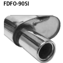 Bastuck Endschalldämpfer mit Einfach-Endrohr 1x...