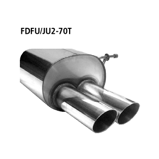 Bastuck Endschalldämpfer mit Doppel-Endrohr 2x Ø 70 mm für FORD FUSION (JU_) 1.25 - 55 KW / FDFU/JU2-70T