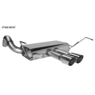 Bastuck Endschalldämpfer querliegend mit Doppel-Endrohr 2x Ø 76 mm 20° schräg für FIAT 500 (312) 1.3 D Multijet - 55 KW / FT500-M76T