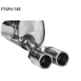 Bastuck Endschalldämpfer mit Doppel-Endrohr mit Lippe 2x Ø 76 mm für FIAT PUNTO EVO (199) 1.6 D Multijet - 88 KW / FTGPU-76E