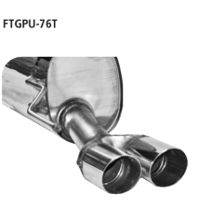 Bastuck Endschalldämpfer mit Doppel-Endrohr 2x Ø 76 mm 20° schräg geschnitten für FIAT PUNTO EVO (199) 1.3 D Multijet - 51 KW / FTGPU-76T