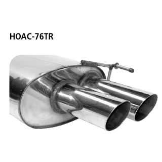Bastuck Endschalldämpfer mit Doppel-Endrohr RH 2x Ø 76 mm für HONDA ACCORD VII (CL) 2.0 (CL7) - 114 KW / HOAC-76TR