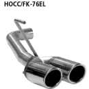 Bastuck Doppel-Endrohr LH 2x Ø 76 mm mit Lippe...