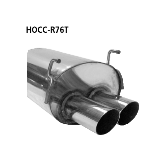 Bastuck Endschalldämpfer mit Doppel-Endrohr 2x Ø 76 mm Civic mit "Typ R" Spoilerkit für HONDA CIVIC VII Hatchback (EU, EP, EV) 1.4 iS (EP1) - 66 KW / HOCC-R76T