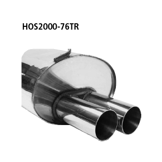 Bastuck Endschalldämpfer mit Doppel-Endrohr 2x Ø 76 mm 20° schräg geschnitten Endschalldämpfer RH für HONDA S2000 (AP) 2.0 - 177 KW / HOS2000-76TR