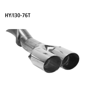 Bastuck Doppel-Endrohr RH 2x Ø 76 mm 20° schräg geschnitten für HYUNDAI i30 (FD) 1.6 - 93 KW / HY/I30-76T