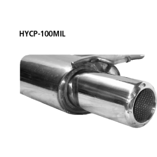 Bastuck Endschalldämpfer mit Einfach Endrohr 1x Ø 100 mm für HYUNDAI COUPE (GK) 2.0 - 102 KW / HYCP-100MIL