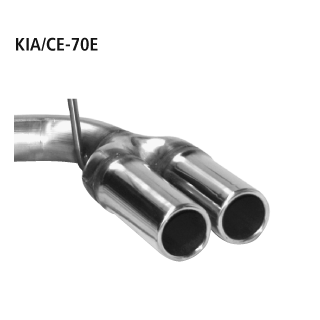 Bastuck Doppel-Endrohr RH mit Lippe 2x Ø 70 mm gerade für KIA CEED Schrägheck (ED) 1.4 - 80 KW / KIA/CE-70E