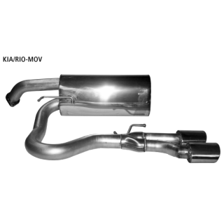 Bastuck Endschalldämpfer mit Doppel-Endrohr 2x oval 105x 75 mm Ausgang Mitte für HYUNDAI i20 (PB, PBT) 1.2 - 63 KW / KIA/RIO-MOV