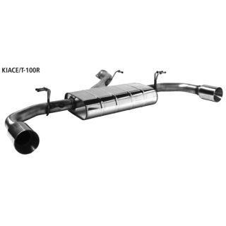Bastuck Endschalldämpfer mit Einfach-Endrohr Ø 100 mm LH + RH im RACE Look für KIA CEED (JD) 1.6 CRDi 110 - 81 KW / KIACE/T-100R