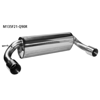 Bastuck Endschalldämpfer mit Einfach-Endrohr Ø 90 mm LH + RH im RACE Look für BMW 1 (F20, F21) M 135 i - 235 KW / M135F21-Q90R