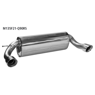 Bastuck Endschalldämpfer mit Einfach-Endrohr 30° schräg geschnitten Ø 90 mm LH + RH für BMW 1 (F20, F21) 116 d - 85 KW / M135F21-Q90RS