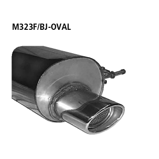 Bastuck Endschalldämpfer mit Einfach-Endrohr oval 120x 80 mm für MAZDA 323 F VI (BJ) 1.4 16V - 54 KW / M323F/BJ-OVAL