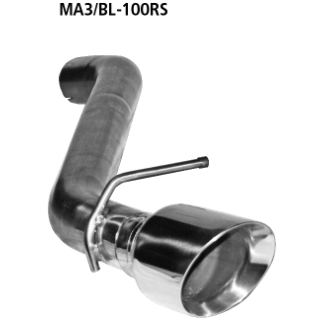 Bastuck Einfach-Endrohr 30° schräg geschnitten im RACE Look 1x Ø 100 mm für MAZDA 3 (BL) 1.6 MZR CD - 85 KW / MA3/BL-100RS