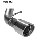 Bastuck Einfach-Endrohr 1x Ø 90 mm 20°...