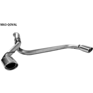 Bastuck Einfach-Endrohr oval 110x 70 mm LH + RH für MAZDA 3 Stufenheck (BK) 1.6 DI Turbo - 80 KW / MA3-QOVAL