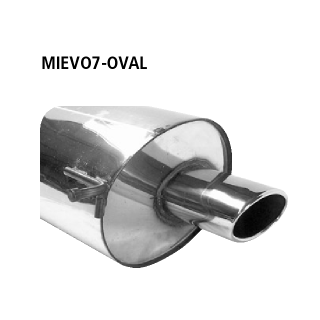 Bastuck Endschalldämpfer mit Einfach-Endrohr oval 120x 80 mm Lancer EVO 7 für MITSUBISHI LANCER Stufenheck (CS_A, CT0) 2.0 16V EVO IX (CT9A) - 206 KW / MIEVO7-OVAL