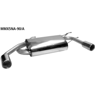 Bastuck Endschalldämpfer mit 2 Endrohren Ø 90 mm Ausgang seitlich für MAZDA MX-5 I (NA) 1.8 - 96 KW / MMX5NA-90/A