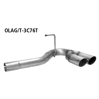 Bastuck Endrohrsatz RH mit Doppel-Endrohr 2x Ø 76 mm für OPEL ASTRA G Stufenheck (F69_) 2.0 16V - 100 KW / OLAG/T-3C76T