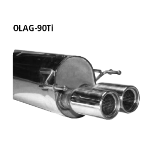 Bastuck Endschalldämpfer mit Doppel-Endrohr 2x Ø 90 mm für OPEL ASTRA G CC (F48_, F08_) 1.2 16V - 48 KW / OLAG-90Ti