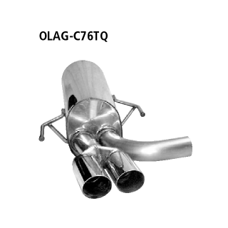 Bastuck Endschalldämpfer mit Doppel-Endrohr 2x Ø 76 mm für OPEL ASTRA G Stufenheck (F69_) 1.4 16V - 66 KW / OLAG-C76TQ