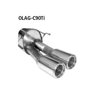 Bastuck Endschalldämpfer mit Doppel-Endrohr 2x Ø 90 mm für OPEL ASTRA G Stufenheck (F69_) 1.7 TD - 50 KW / OLAG-C90Ti