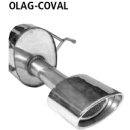 Bastuck Endschalldämpfer mit Einfach-Endrohr oval...