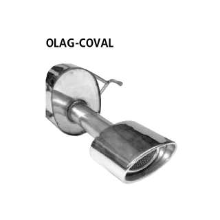 Bastuck Endschalldämpfer mit Einfach-Endrohr oval 153x 95 mm für OPEL ASTRA G Stufenheck (F69_) 1.6 16V - 74 KW / OLAG-COVAL