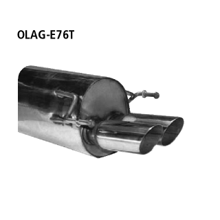 Bastuck Endschalldämpfer mit Doppel-Endrohr 2x Ø 76 mm für OPEL ASTRA G Caravan (F35_) 1.7 TD - 50 KW / OLAG-E76T