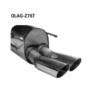 Bastuck Endschalldämpfer mit Doppel-Endrohr 2x Ø 76 mm für OPEL ZAFIRA A (F75_) 1.8 16V - 85 KW / OLAG-Z76T