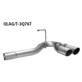 Bastuck Endrohrsatz RH mit Doppel-Endrohr 2x Ø 76 mm für OPEL ASTRA H (L48) 1.6 Turbo - 132 KW / OLAH/T-3Q76T