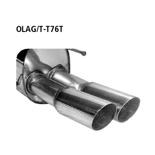 Bastuck Endschalldämpfer mit Doppel-Endrohr 2x Ø 76 mm für OPEL ASTRA H GTC (L08) 1.6 Turbo - 132 KW / OLAH/T-76T