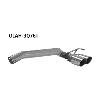 Bastuck Endrohrsatz RH mit Doppel-Endrohr 2x Ø 76 mm für OPEL ASTRA H TwinTop (L67) 1.9 CDTi - 110 KW / OLAH-3Q76T