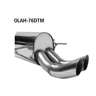 Bastuck Endschalldämpfer DTM mit Doppel-Endrohr 2x Ø 76 mm für OPEL ASTRA H (L48) 1.6 - 85 KW / OLAH-76DTM