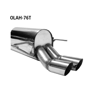 Bastuck Endschalldämpfer mit Doppel-Endrohr 2x Ø 76 mm für OPEL ASTRA H GTC (L08) 1.3 CDTI - 66 KW / OLAH-76T