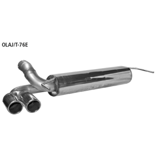 Bastuck Endschalldämpfer mit Doppel-Endrohr mit Lippe 20° schräg geschnitten Ausgang LH 2x Ø 76 mm für OPEL ASTRA J 1.4 - 74 KW / OLAJ/T-76E