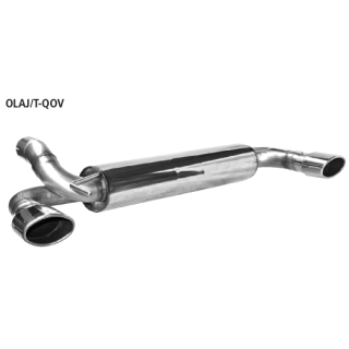 Bastuck Endschalldämpfer mit Einfach-Endrohr oval Ausgang LH + RH 120x 80 mm für OPEL ASTRA J 1.6 Turbo - 132 KW / OLAJ/T-QOV