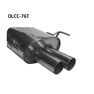 Bastuck Endschalldämpfer mit Doppel-Endrohr 2x Ø 76 mm für OPEL CORSA C (F08, F68) 1.8 - 92 KW / OLCC-76T