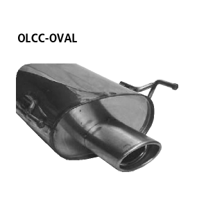 Bastuck Endschalldämpfer mit Einfach-Endrohr oval 120x 80 mm für OPEL TIGRA TwinTop 1.8 - 92 KW / OLCC-OVAL