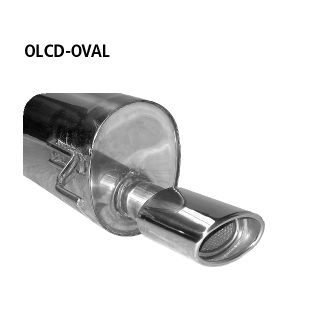 Bastuck Endschalldämpfer mit Einfach-Endrohr oval 120x 80 mm für OPEL CORSA D 1.3 CDTI - 55 KW / OLCD-OVAL