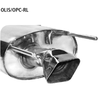 Bastuck Endschalldämpfer mit Einfach-Endrohr in Rautenform 100x 60 mm LH Ausgang links für OPEL INSIGNIA Caravan 2.8 V6 Turbo OPC 4x4 - 239 KW / OLIS/OPC-RL