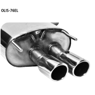 Bastuck Endschalldämpfer mit Doppel-Endrohr mit Lippe 2x Ø 76 mm LH für OPEL INSIGNIA 2.0 CDTI - 103 KW / OLIS-76EL