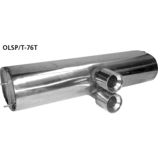 Bastuck Endschalldämpfer querliegend mit 2 Endrohren Ø 76 mm Ausgang mittig für OPEL SPEEDSTER 2.0 Turbo - 147 KW / OLSP/T-76T